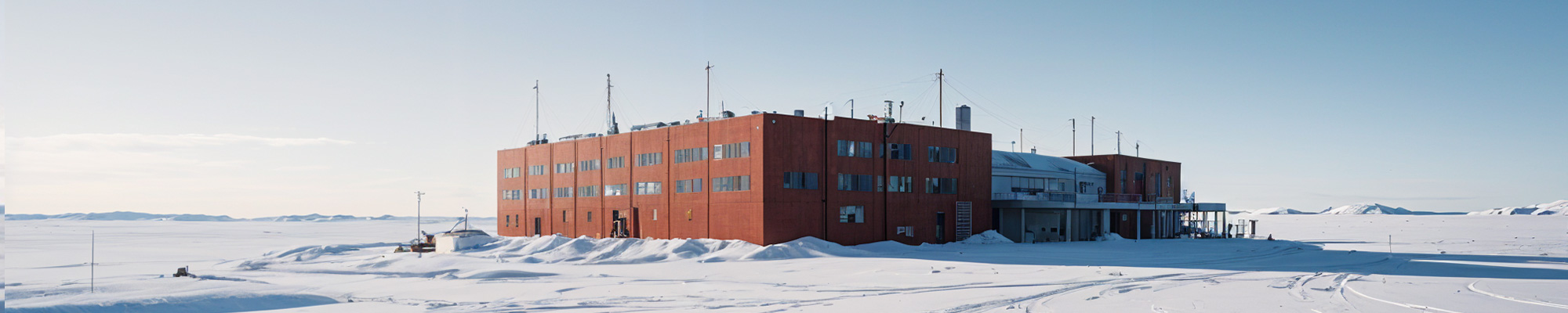 building with lights in the artic