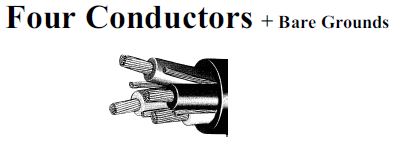 four conductors 600/2000 volts w type ppe