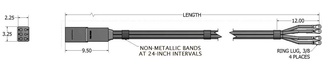 a conductors no leads ground power cable